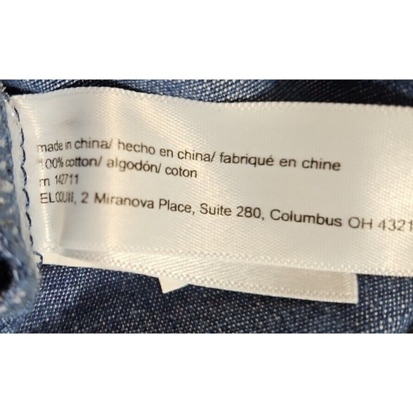Eloquii Sz 24 Blue Blouse Cotton NEW - Picture 6 of 9